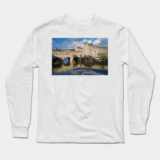 Pulteney Bridge and River Avon in Bath Long Sleeve T-Shirt